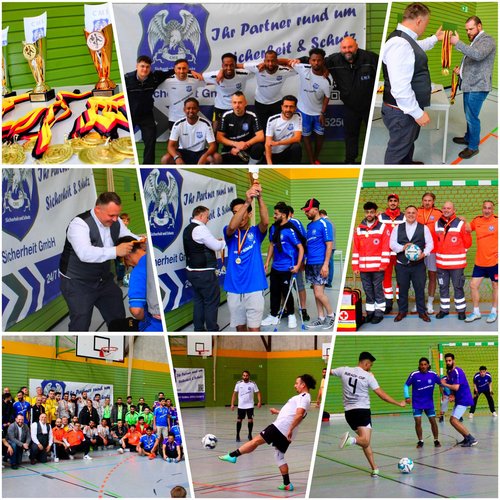 Collage von der Teilnahme am Burach Cup CMS-Sicherheit